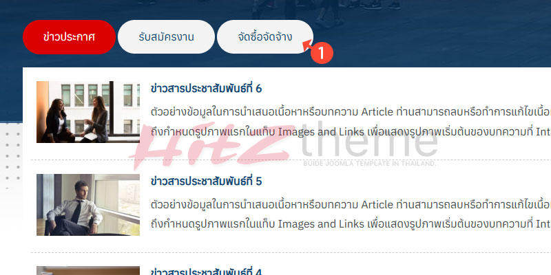 คู่มือการใช้งาน Hitztheme template