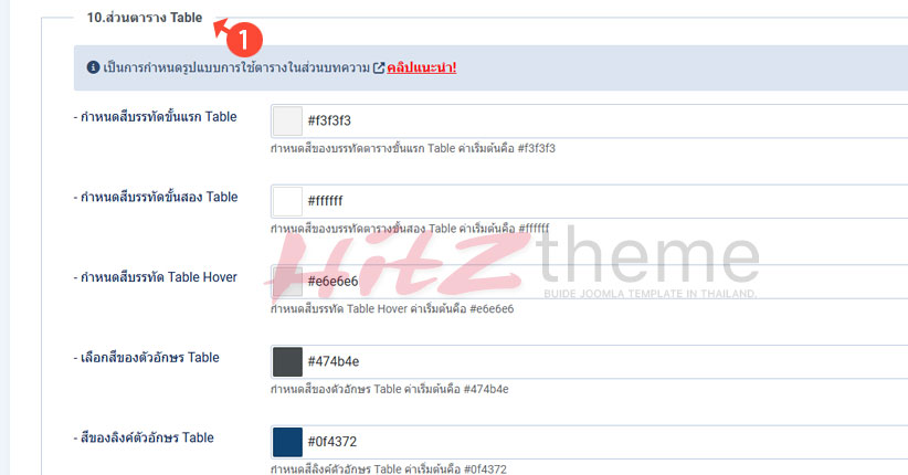 คู่มือการใช้งาน Hitztheme template