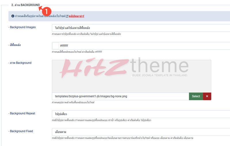 คู่มือการใช้งาน Hitztheme template