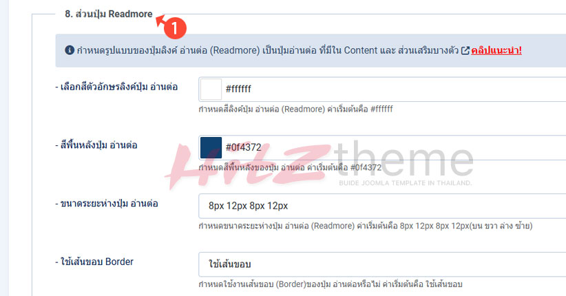 คู่มือการใช้งาน Hitztheme template
